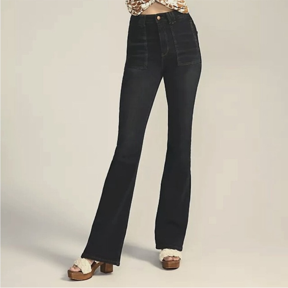 Anthropologie Pilcro Icon Flare Denim Dark Wash
